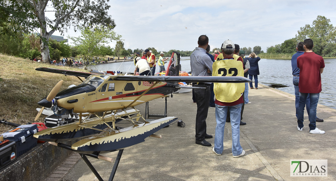 Imágenes de la concentración de hidroaviones en el Guadiana