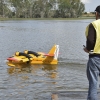 Imágenes de la concentración de hidroaviones en el Guadiana