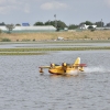 Imágenes de la concentración de hidroaviones en el Guadiana