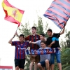 Almendralejo comienza a llenarse para celebrar el ascenso del Extremadura