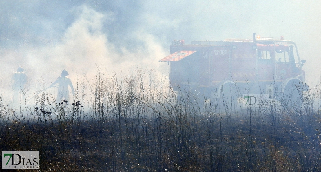 Un incendio obliga a cortar la carretera de Sevilla casi una hora