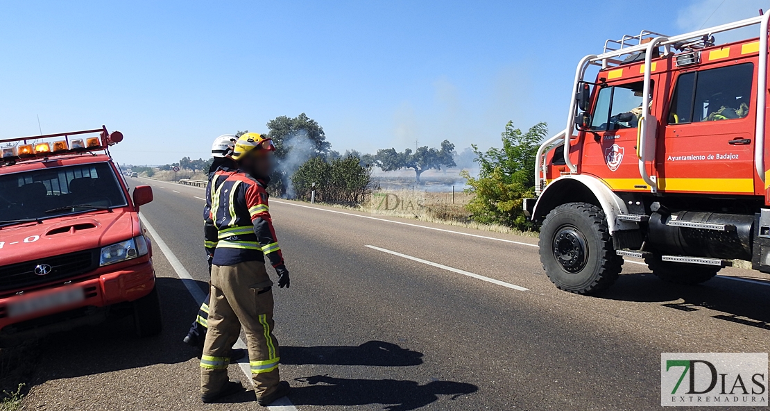 Un incendio obliga a cortar la carretera de Sevilla casi una hora