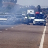 Un incendio obliga a cortar la carretera de Sevilla casi una hora