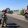 Un incendio obliga a cortar la carretera de Sevilla casi una hora