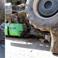 Grave al volcar su tractor y quedar atrapado (BA)