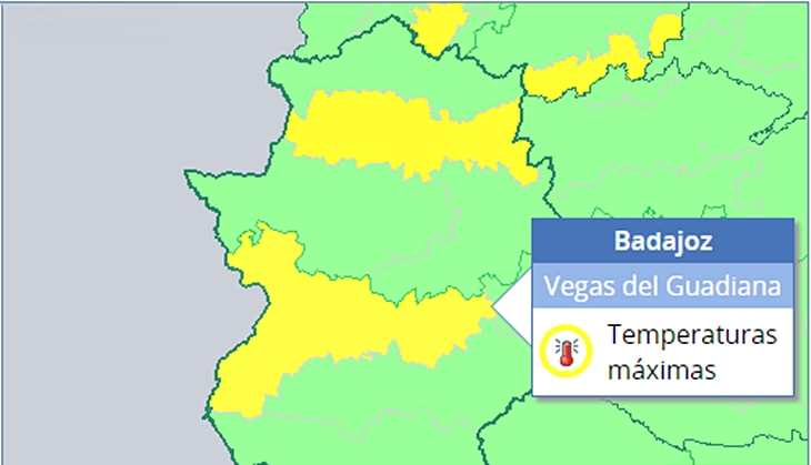 Activada la alerta amarilla por altas temperaturas el sábado día 1