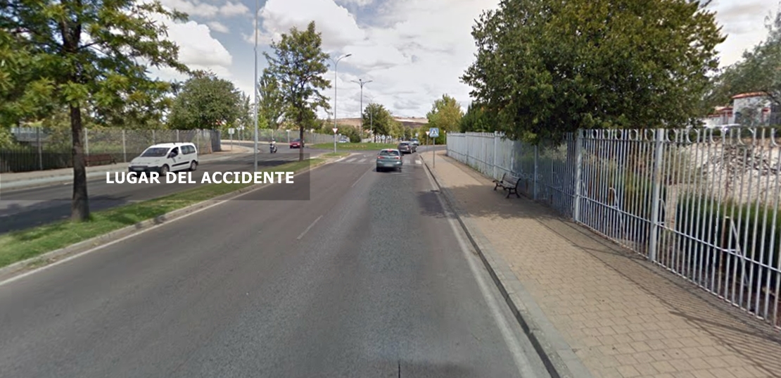 Herido tras una colisión en una avenida de Cáceres