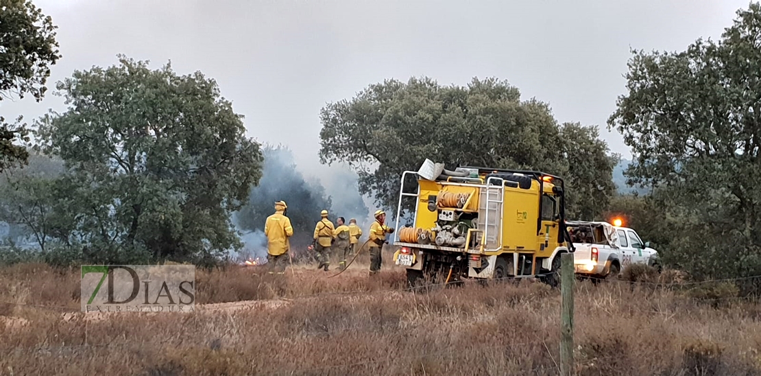 Arde el parque de San Isidro en Badajoz