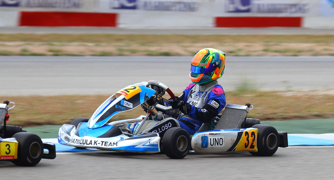 Un lance de carrera obliga a Luis Belloso a abandonar en el Campeonato de Europa de Karting