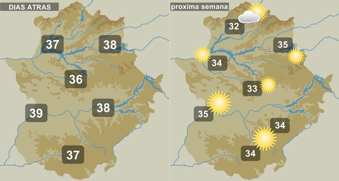 ¿Hasta cuándo temperaturas cercanas a los 40 grados?