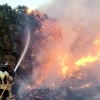 Imágenes del interior del incendio en el parque de San Isidro