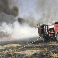 Dos incendios de pasto en Tierra de Barros