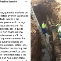 Otra avería deja a Puebla de Sancho Pérez con agua sólo para beber