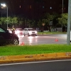 Accidente en la rotonda de la fuente Isabel de Portugal (Badajoz)