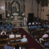 Imágenes de la ofrenda floral del CD. Badajoz a la Virgen de la Soledad