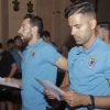 Imágenes de la ofrenda floral del CD. Badajoz a la Virgen de la Soledad