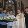 Imágenes de la ofrenda floral del CD. Badajoz a la Virgen de la Soledad