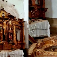 Se desploma un importante retablo en San Vicente de Alcántara