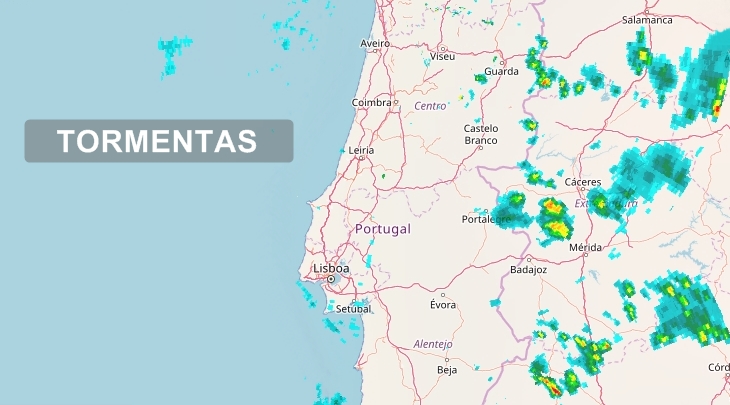 Se desarrollan importantes tormentas en Extremadura