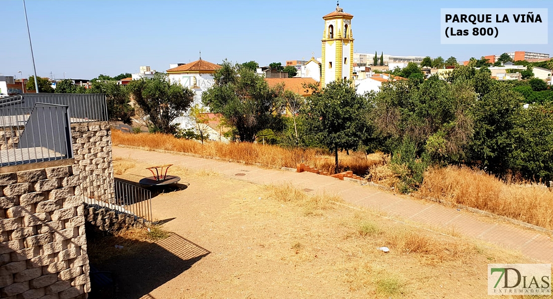 Desidia y abandono en los parques de Badajoz