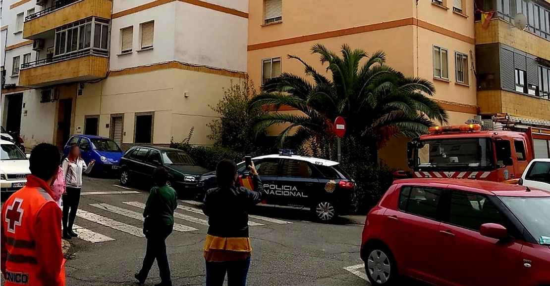 Incendio en una vivienda de Cáceres