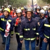 Imágenes de los bomberos extremeños manifestándose en Madrid