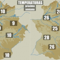 Las mínimas caerán por debajo de 10 grados a partir del lunes