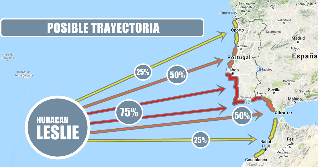 ¿Dónde impactará Leslie?