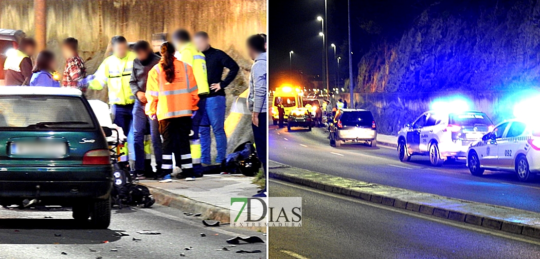 Un motorista herido en la avenida Adolfo Suárez (Badajoz)