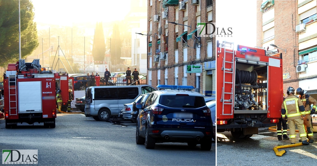 Un herido al incendiarse su vivienda en la avenida de Pardaleras