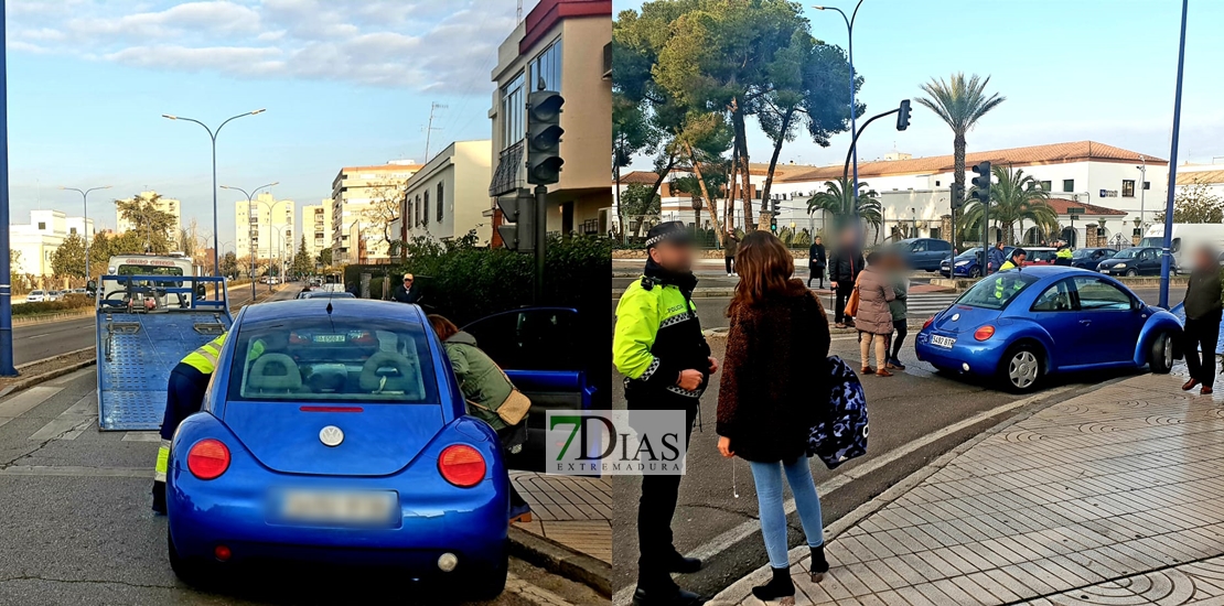 Una colisión entre un camión y un turismo provoca grandes retenciones en Badajoz