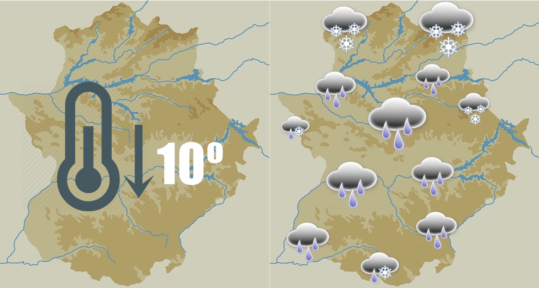 Atentos porque parece que volverá el invierno a Extremadura