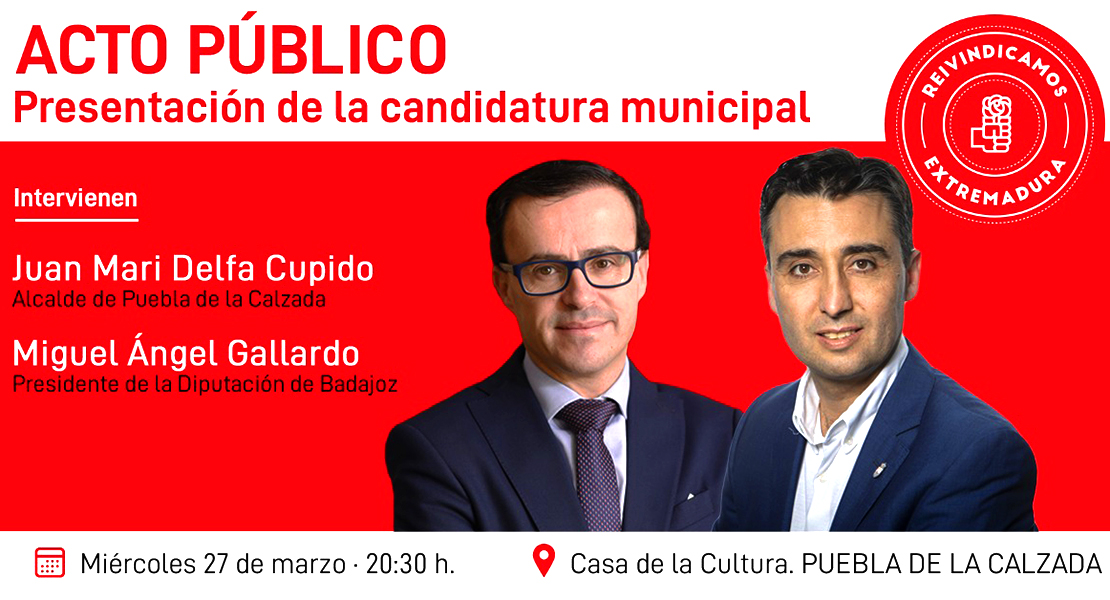 El PSOE de Puebla de la Calzada presenta su candidatura para las municipales