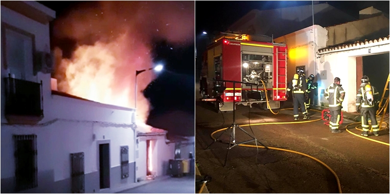 Incendio esta madrugada en una vivienda situada en Fuente del Maestre (BA)