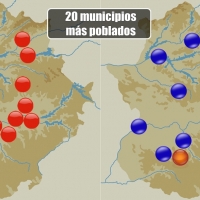 ¿Cómo podrían quedar las 20 localidades extremeñas más pobladas?