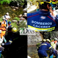 Un helicóptero rescata a una mujer tras caer a una poza en Garganta de la Hoz