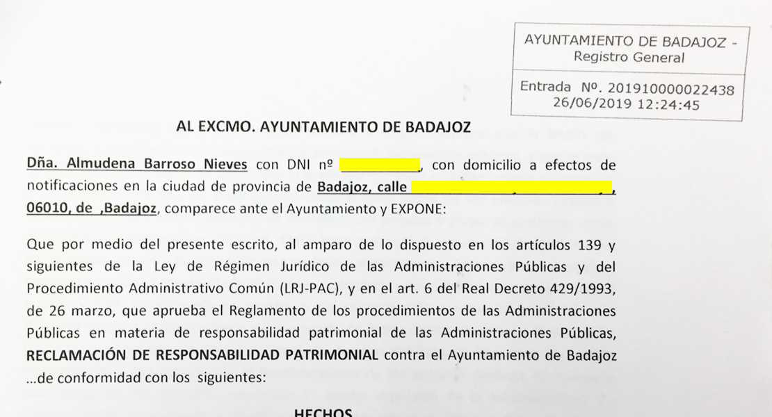 La madre de un menor de 23 meses denuncia al Ayuntamiento