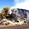 Sale ardiendo un camión en la Nacional 432 (Badajoz)