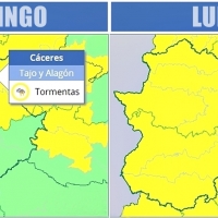 AVISOS: Las tormentas cobran protagonismo en Extremadura