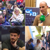 Encuentro entre Ana Guerra y Cepeda con los jóvenes en la UEX antes del concierto en Don Benito