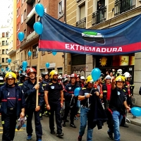 Bomberos extremeños piden en Madrid una Ley Marco