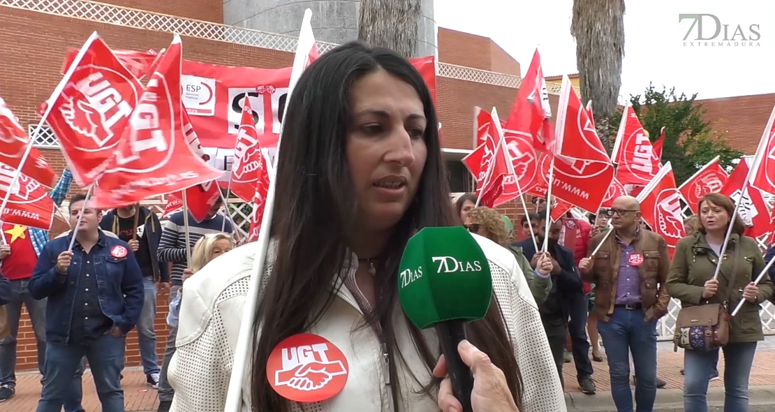 Manifestación de UGT para que se cumple el convenio laboral y salarial