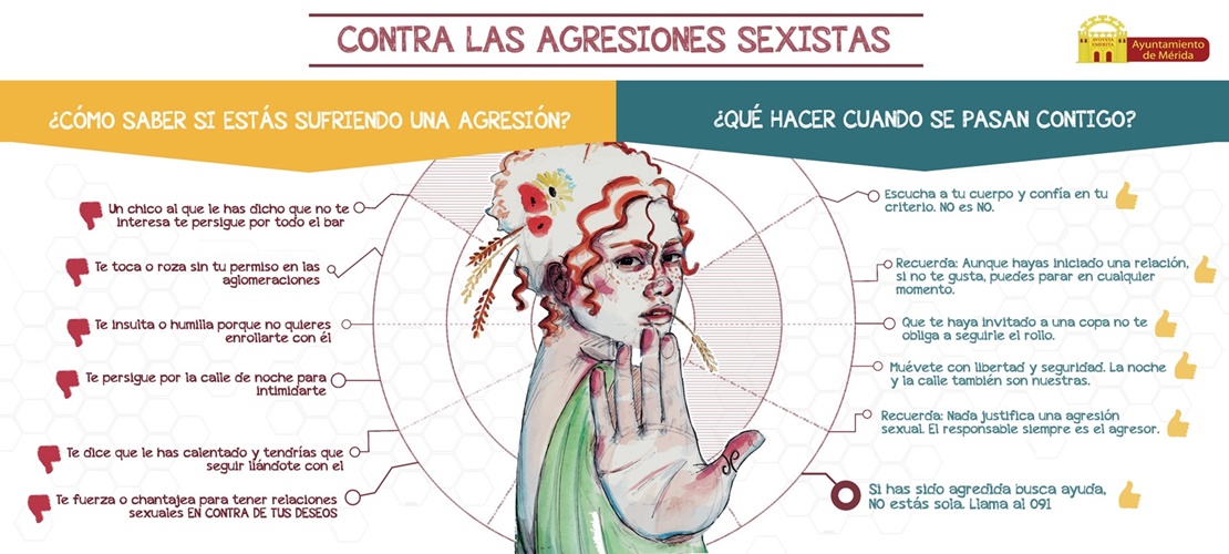 La capital extremeña en pie de guerra contra las agresiones sexistas durante estas fiestas