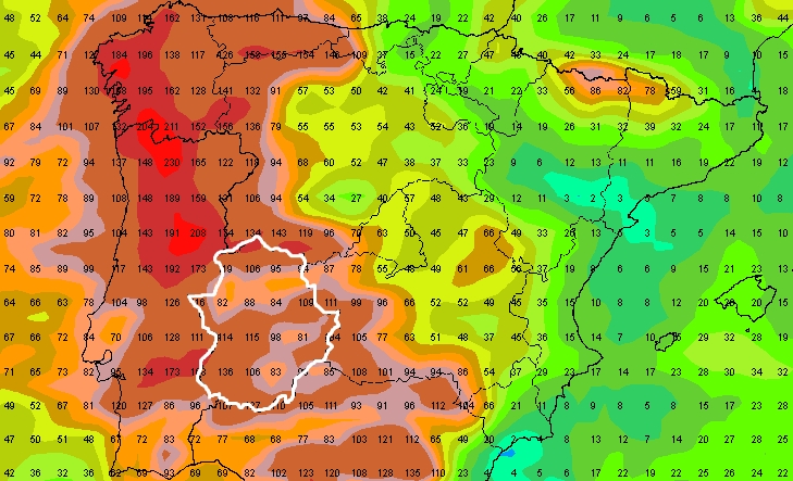 EN 7 DÍAS: Hasta 200 litros m/2 en algunos puntos de la región