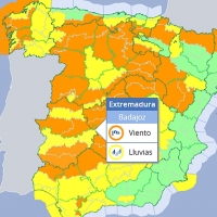 Borrasca ELSA: Toda Extremadura en alerta amarilla y naranja