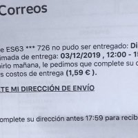 ESTAFA: “Su paquete no pudo ser entregado. Debe realizar el ingreso antes de las 17:59 horas”