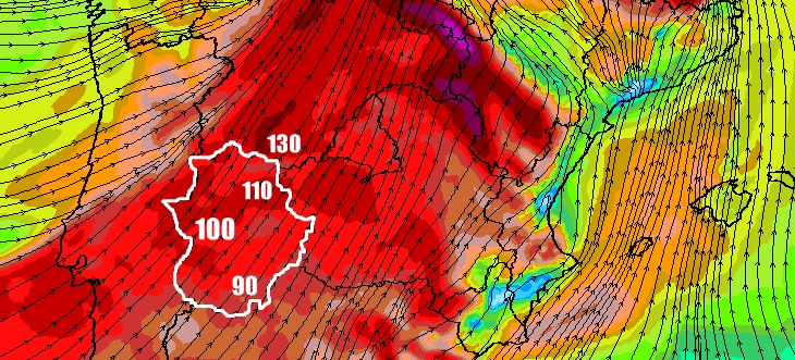 Elsa comienza a entrar en Extremadura ¿Cuándo será su momento más álgido?