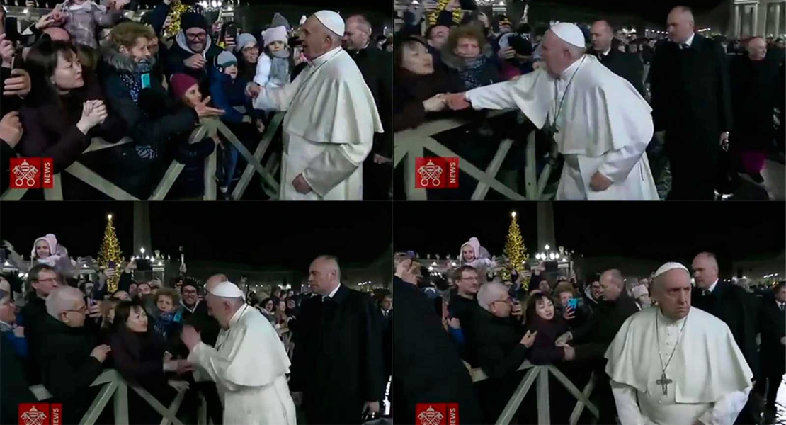 El Papa Francisco se disculpa por su reacción con la mujer que le agarró el brazo