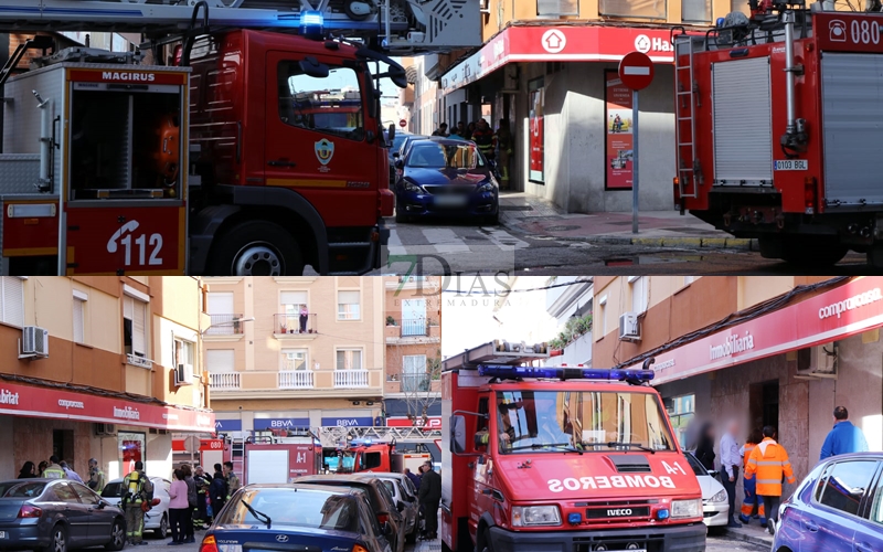 Los Bomberos intervienen en un incendio de vivienda en San Roque (Badajoz)