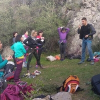 Alange alberga la primera jornada del fomento a la escalada femenina